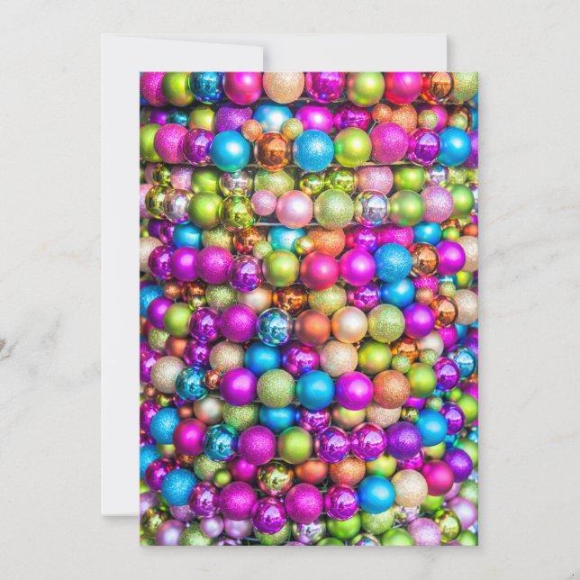 Ornamentos de bolas multicolores (Anverso)