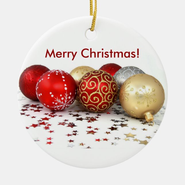 Ornamentos de bolas para navidades (Frente)