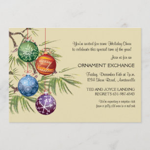 Ornamentos de Bonito - Invitación de fiesta de Nav