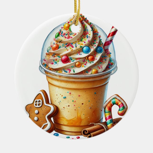 Ornamentos de café para navidades (Frente)