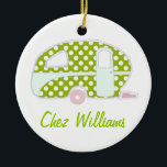 Ornamentos de caravana de diseño retro personaliza<br><div class="desc">Ver la gama completa de 25 caravanas retro de Trina Esquivelzeta @SurfaceHug sobre otros productos de la colección de abajo.</div>