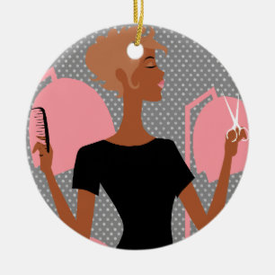 Ornamentos de cerámica del navidad del estilista