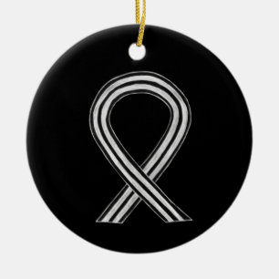 Ornamentos de cinta de sensibilidades en blanco y 