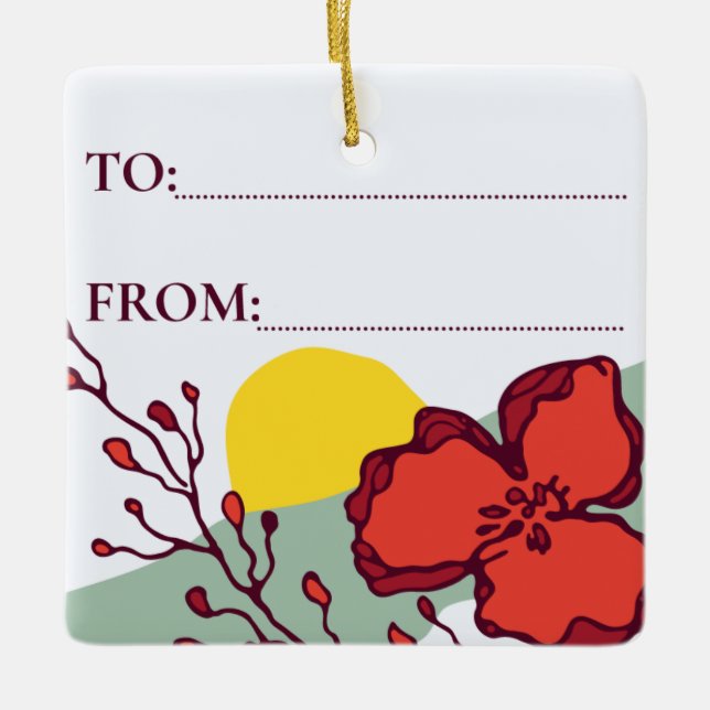 Ornamentos de círculo cerámico artesanales (Anverso)