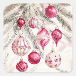 Ornamentos de color blanco rosado adhesivo de Navi