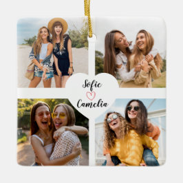 Ornamentos de color de la foto del mejor amigo