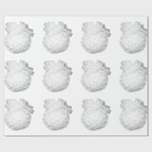 Ornamentos de copos de nieve blancos Papel de ajus