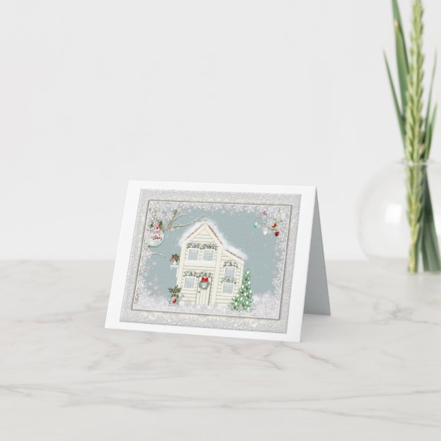 Ornamentos de copos de nieve del árbol de navidad  (Anverso)
