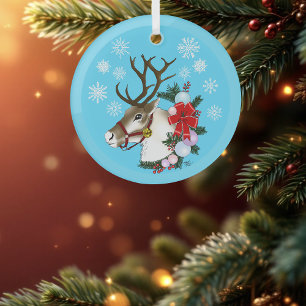 Ornamentos de corona de reno para navidades