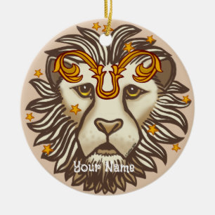 Ornamentos de cumpleaños de Leo Lion