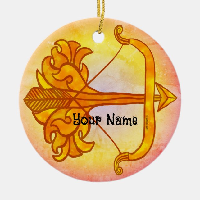 Ornamentos de cumpleaños de Sagittarius (Frente)