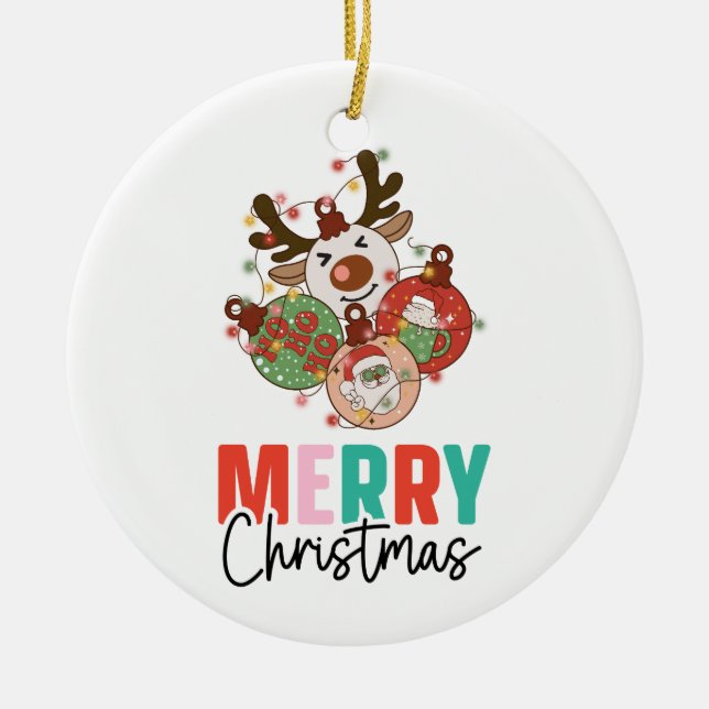 Ornamentos de Cute - Feliz Navidad (Frente)