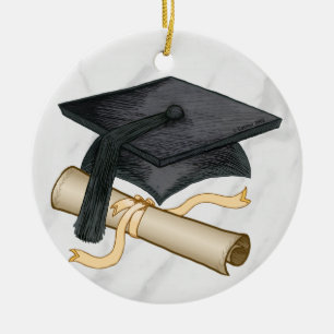 Ornamentos de diploma de título de graduación