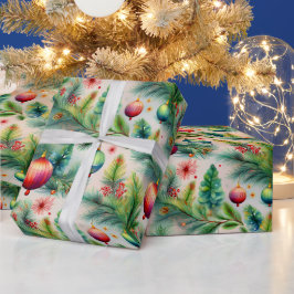 Ornamentos de época Navidades envolver papel