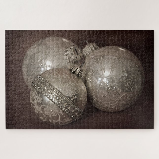 Ornamentos de época Rompecabezas de grandes Navida (Horizontal)