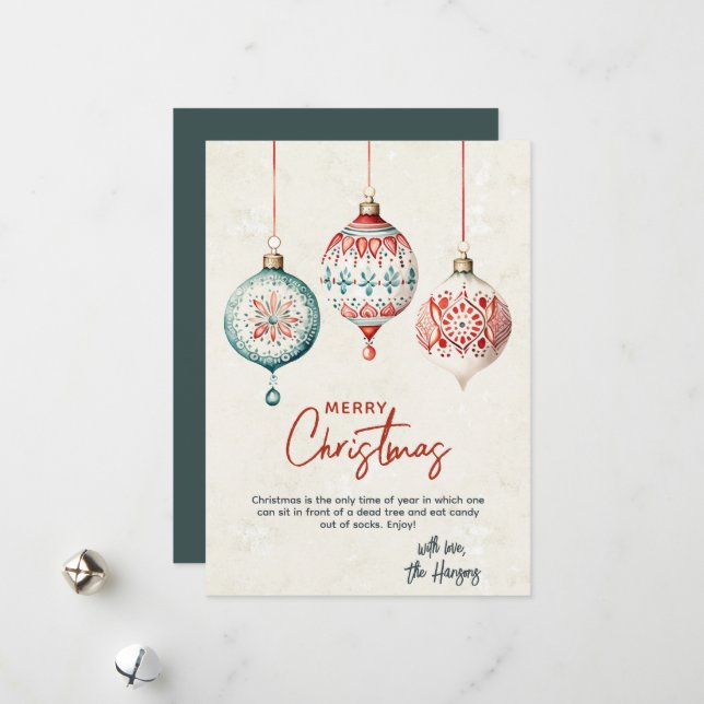 Ornamentos de estilo nórdico moderno Feliz Navidad (Anverso/Reverso In Situ)