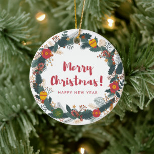 Ornamentos de flores navidades