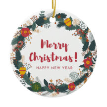 Ornamentos de flores navidades