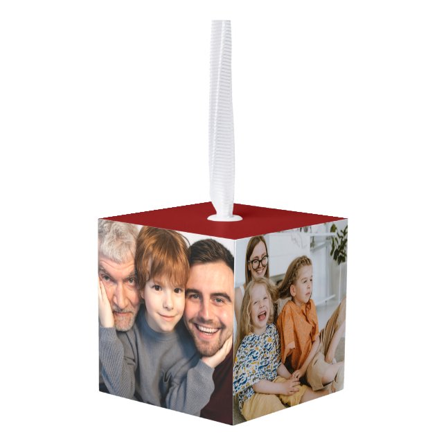 Ornamentos de fotos de personalizable, adorno de N (Reverso en perspectiva)