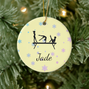 ORNAMENTOS DE GIMNASIA AMARILLOS PERSONALIZADOS