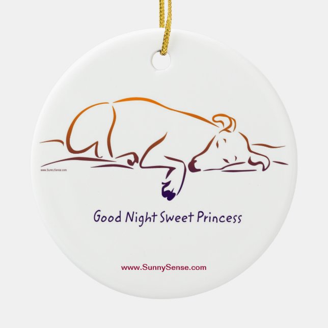 Ornamentos de Good Night Sweet Princess (Frente)