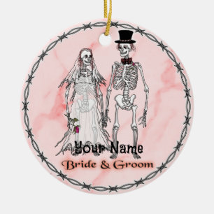 Ornamentos de gótico Boda Skeleton