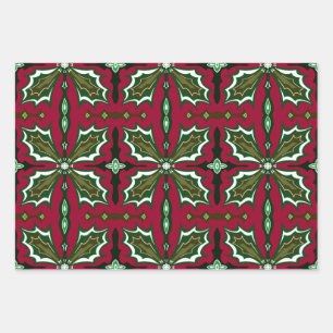 Ornamentos de hojas de Navidades españoles con flo