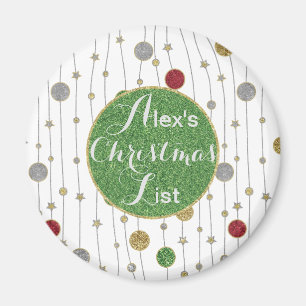Ornamentos de imanes y estrellas de los navidades