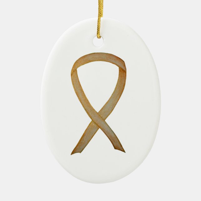 Ornamentos de la Cinta de Cáncer de Niños para la  (Frente)