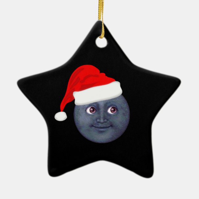 Ornamentos de la emoji de la luna del navidad (Atrás)