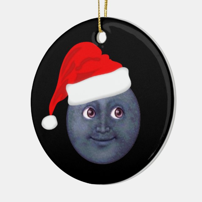 Ornamentos de la emoji de la luna del navidad (Izquierda)