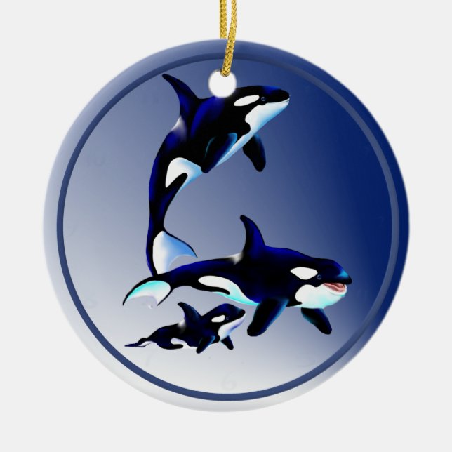 Ornamentos de la familia de la orca (Frente)