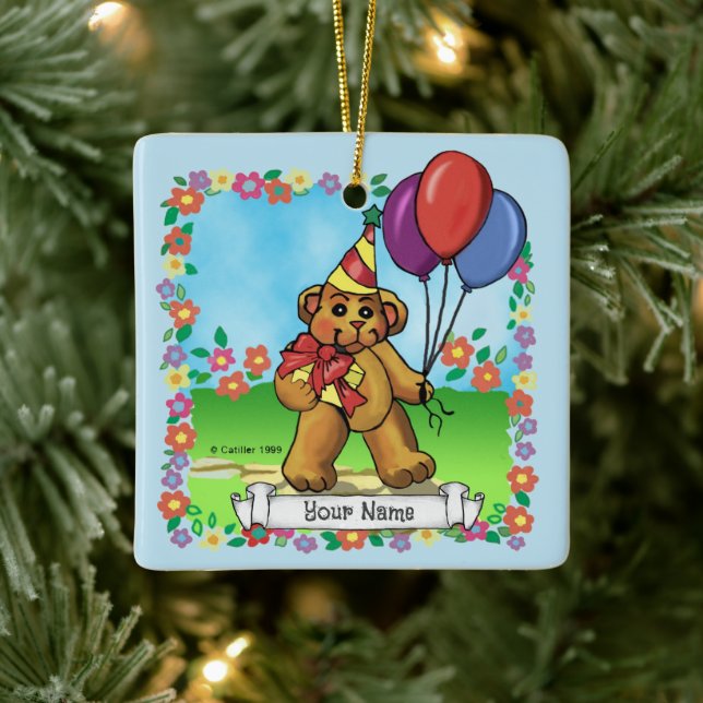 Ornamentos de la fiesta de cumpleaños del oso (Árbol)