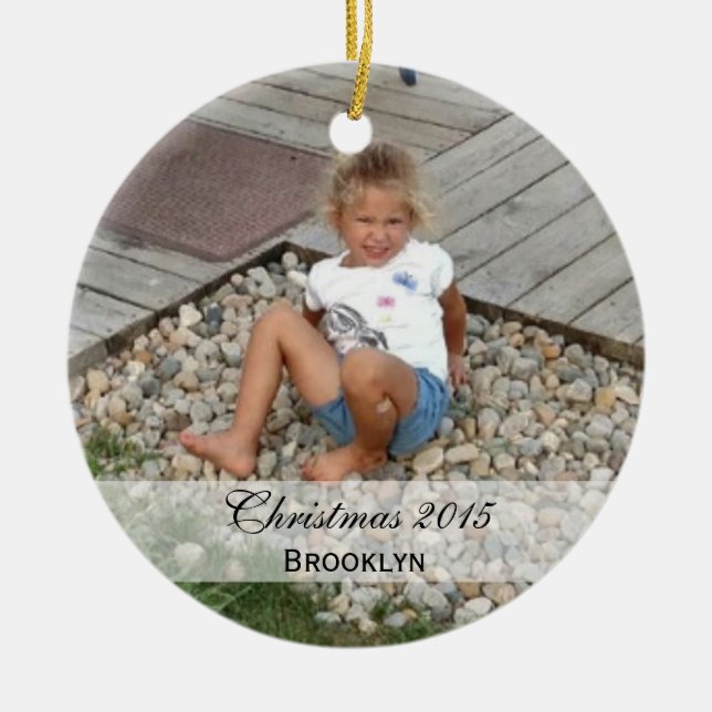 Ornamentos de la foto de familia del personalizado (Frente)