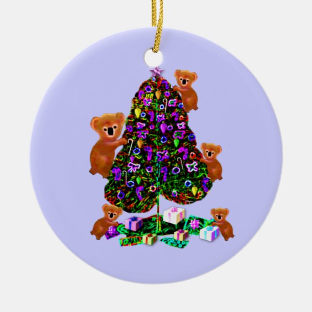 Ornamentos de la mañana de navidad de las koalas (Frente)