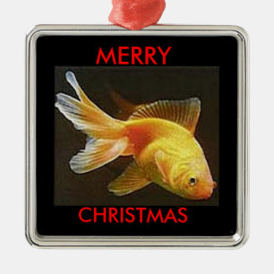 Ornamentos de las Felices Navidad del Goldfish
