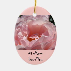 Ornamentos de mamá te quieren flor rosa