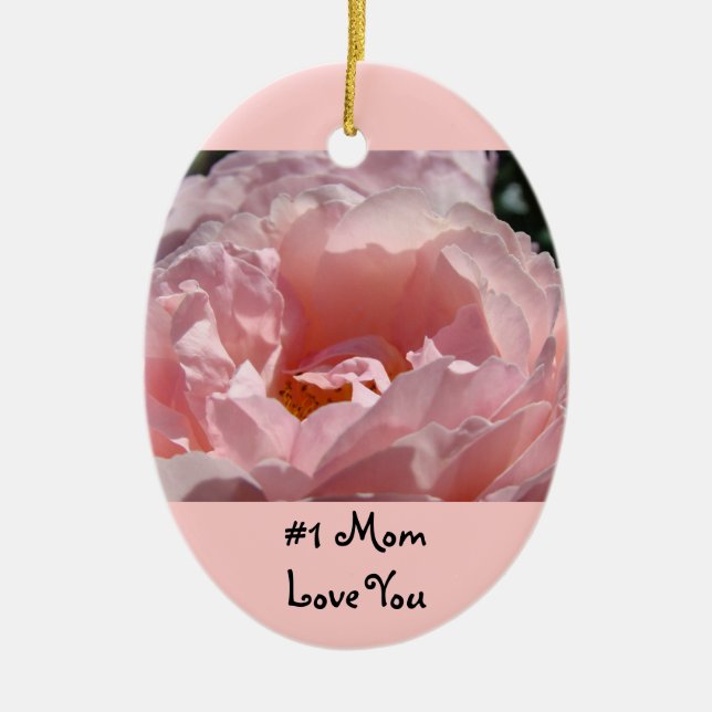 Ornamentos de mamá te quieren flor rosa (Frente)