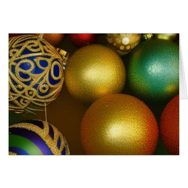 Ornamentos de Navidad Braid de oro azul (Anverso (Horizontal))