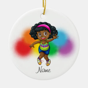 Ornamentos de Navidad de baile hip-hop personaliza