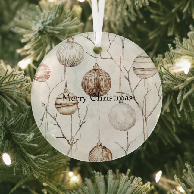 Ornamentos de Navidad de Cream Tan Orgánico (in situ)