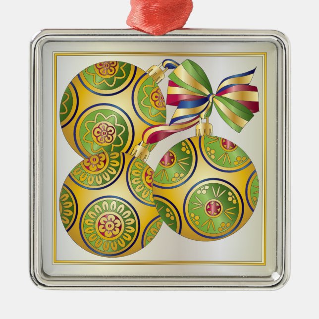 Ornamentos de Navidad de Mah Jongg (Frente)