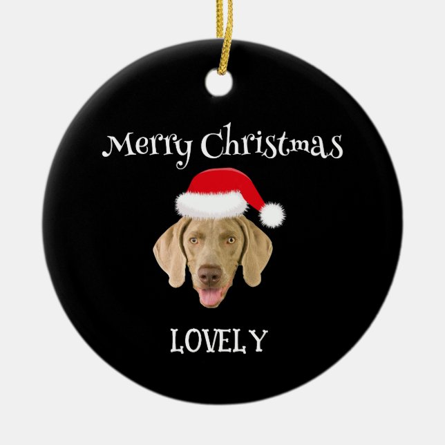 ornamentos de Navidad de perro (Frente)