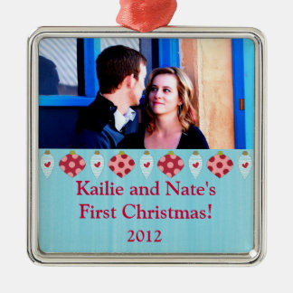 Ornamentos de Navidad de Polka Dot Personalizado p