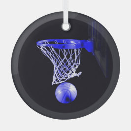 Ornamentos de Navidad del Baloncesto Azul