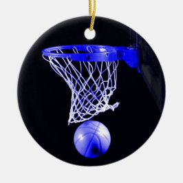 Ornamentos de Navidad del Baloncesto Azul