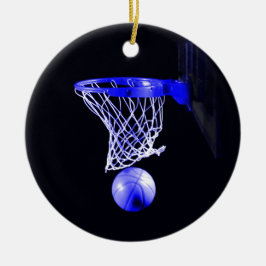 Ornamentos de Navidad del Baloncesto Azul