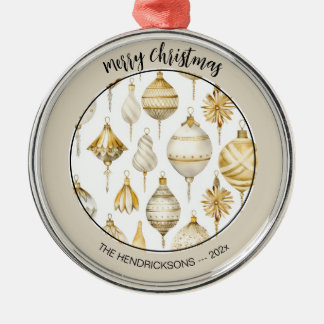 Ornamentos de Navidad dorados dorados