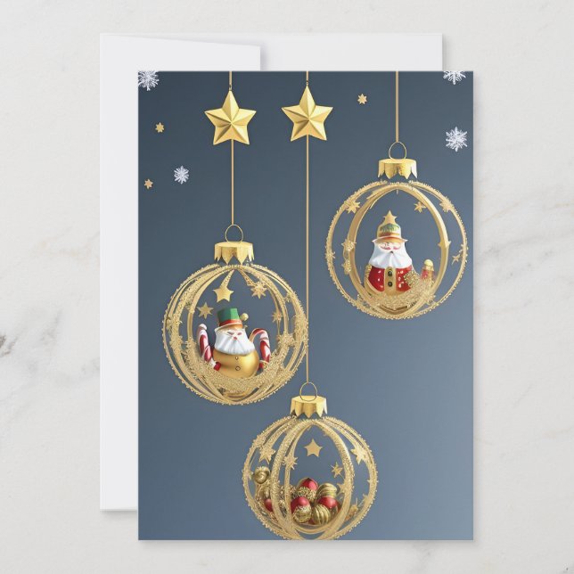 Ornamentos de Navidad Elegantes (Anverso)