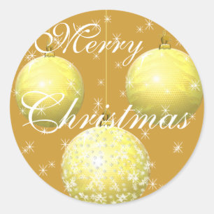 Ornamentos de Navidad Gold Pegatina con estrellas